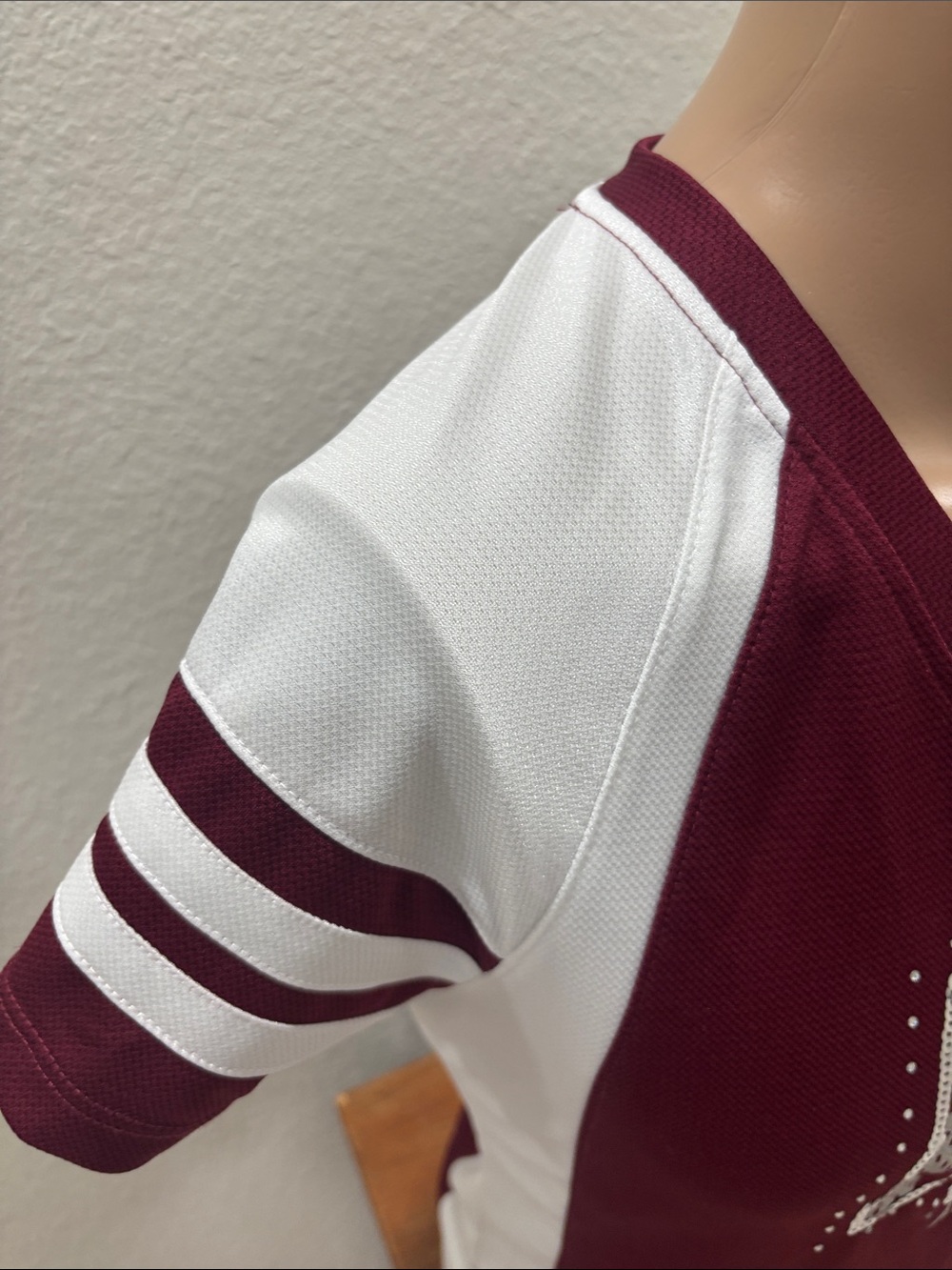 Section 101 Fan Wear Texas A&M Maroon Lace-Up Short Sleeve Jereey Med - Picture 7 of 11
